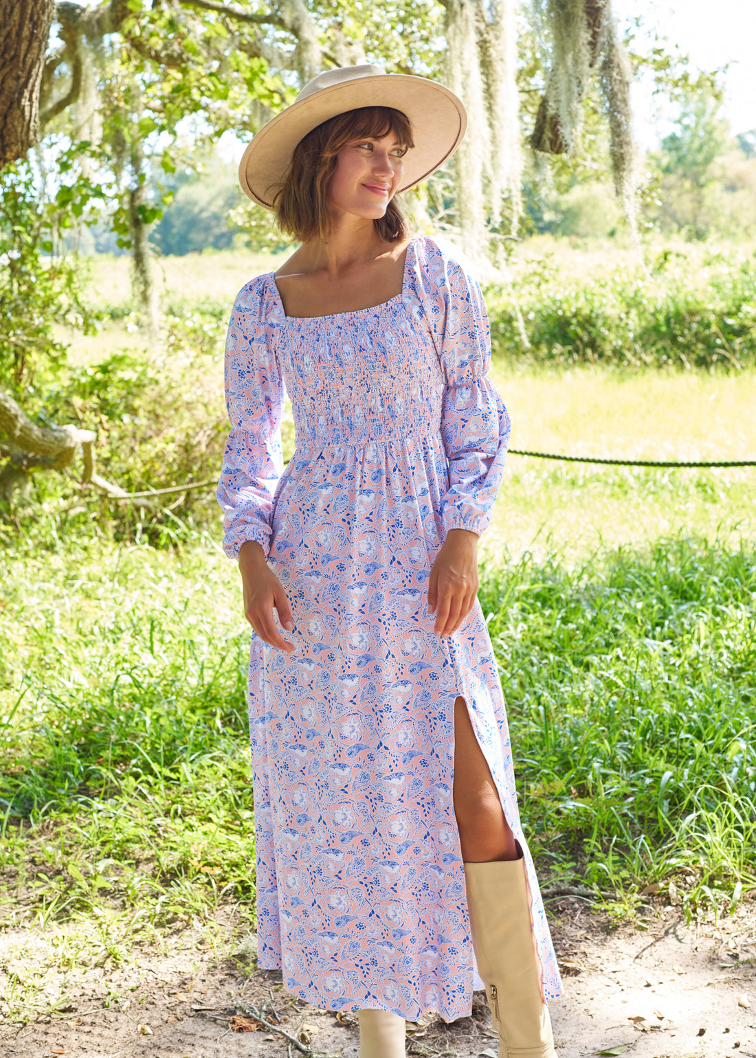 Marion Square Puff Sleeve Maxi Dress