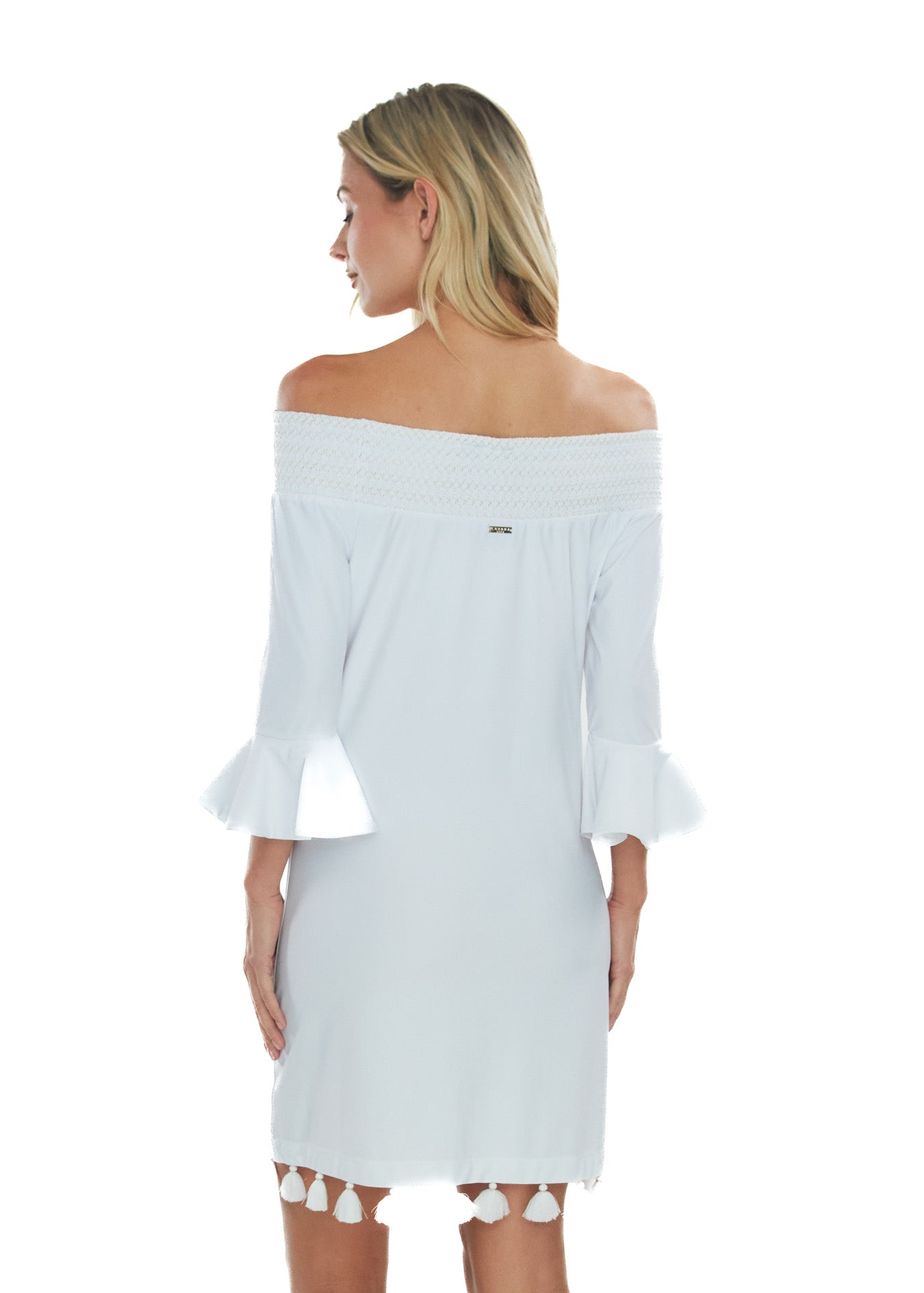 Women's white off discount the shoulder dress