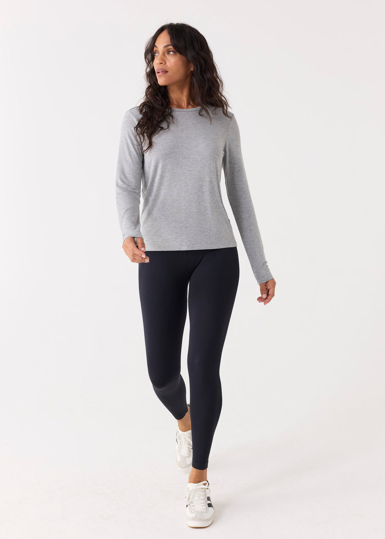 Grey Bamboo Long Sleeve Top