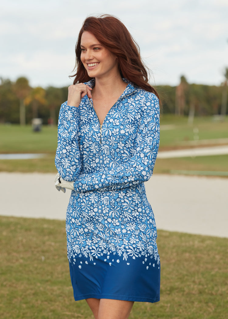 Seaside Floral 1/4 Zip Sport Dress