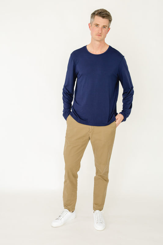 Navy Bamboo Long Sleeve Sun Shirt