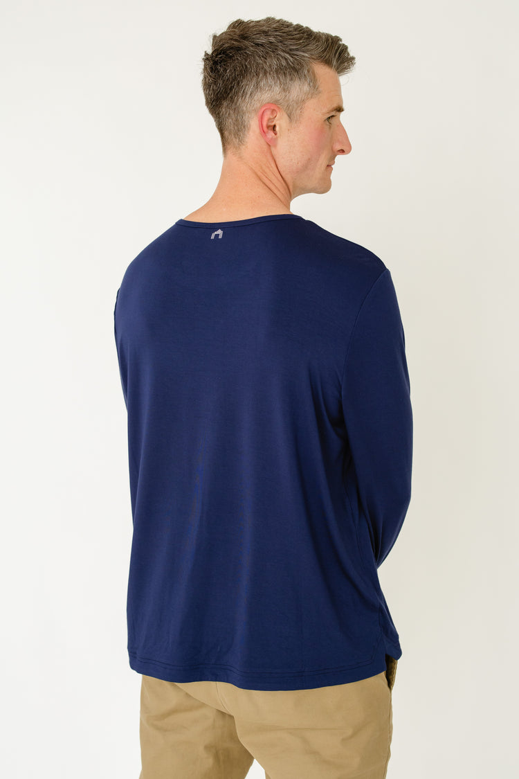 Navy Bamboo Long Sleeve Sun Shirt