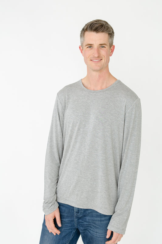 Grey Bamboo Long Sleeve Sun Shirt