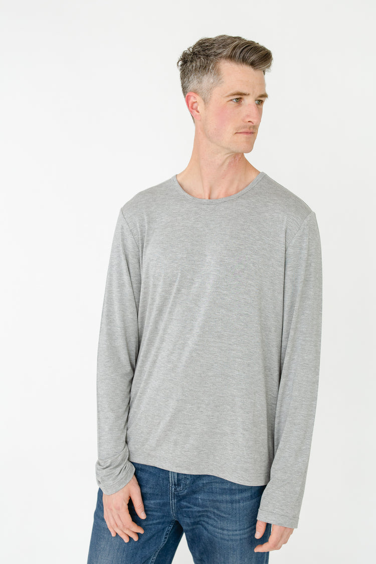 Grey Bamboo Long Sleeve Sun Shirt