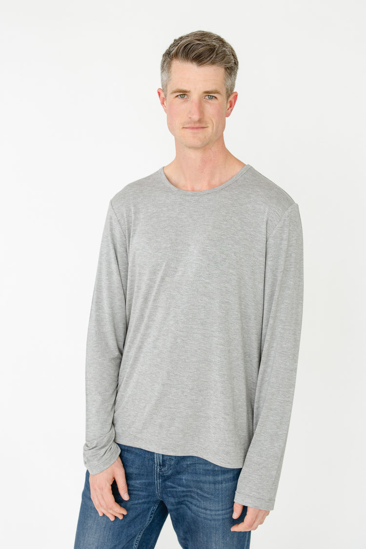 Grey Bamboo Long Sleeve Sun Shirt