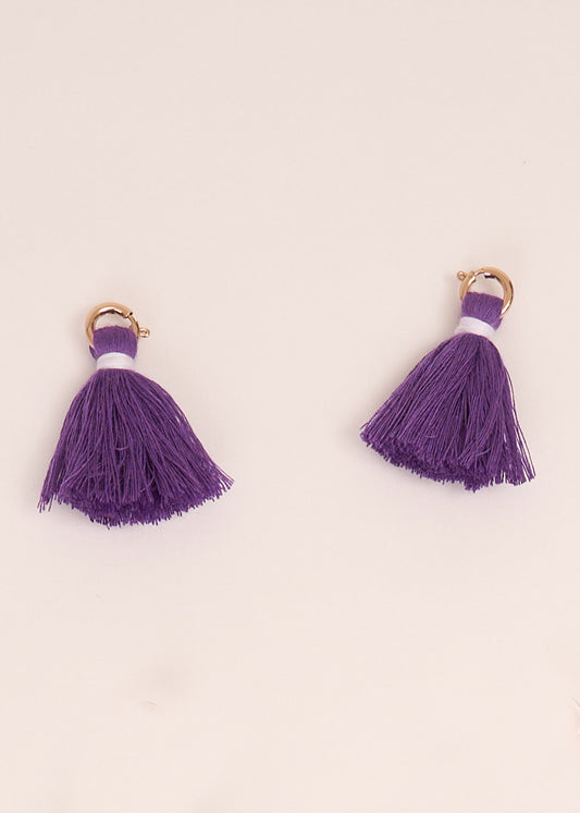 Cabana Life's Purple Game Day Tassel Set on a white background.