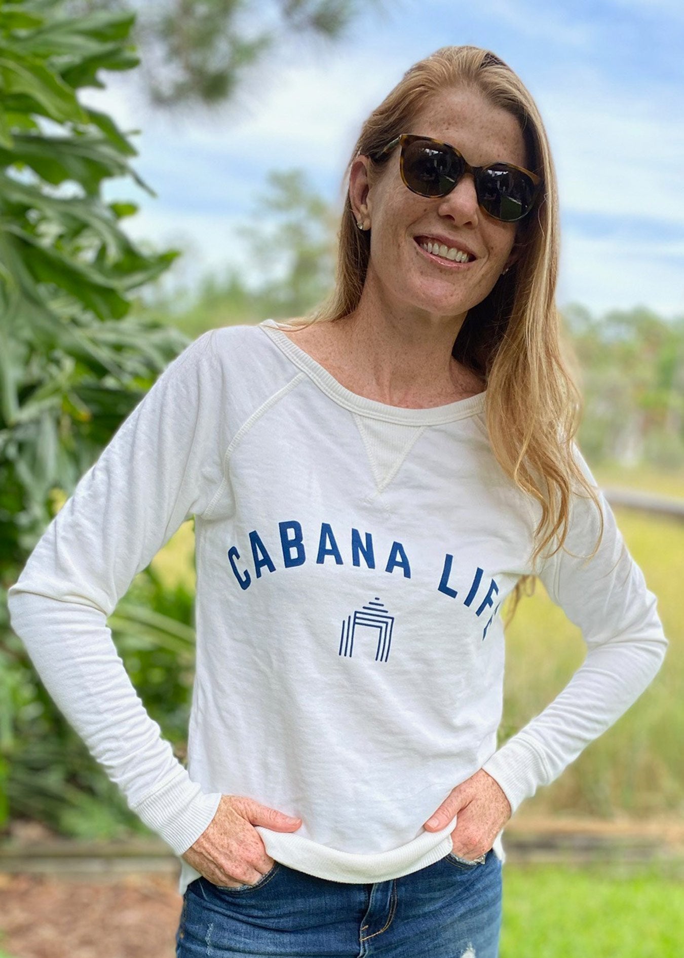 White Cabana Life Sweatshirt