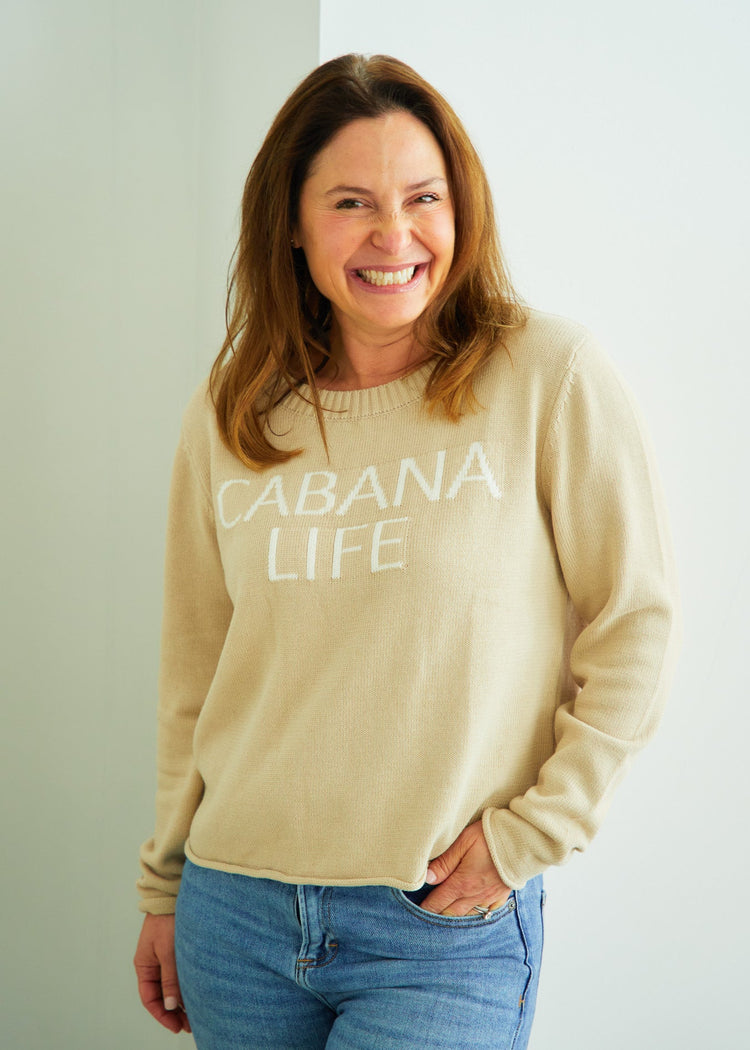 Oat Cabana Life Crewneck Sweater