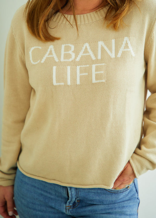 Oat Cabana Life Crewneck Sweater