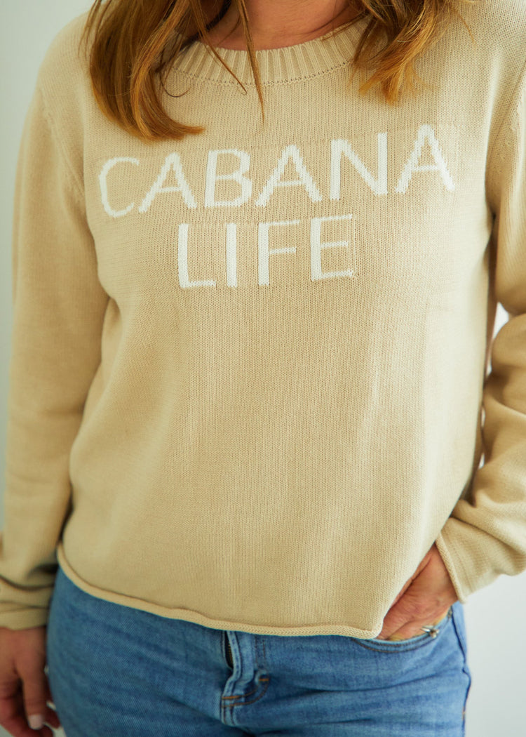 Oat Cabana Life Crewneck Sweater